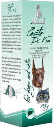 Паста для котів та собак Modes Dr.KIS Hepatic для нормалізації роботи печінки 50 г
