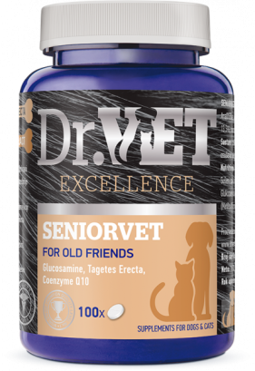 Вітамінно-мінеральна добавка Dr.Vet Seniorvet Сеньйорвет для кішок і собак похилого віку 100 табл
